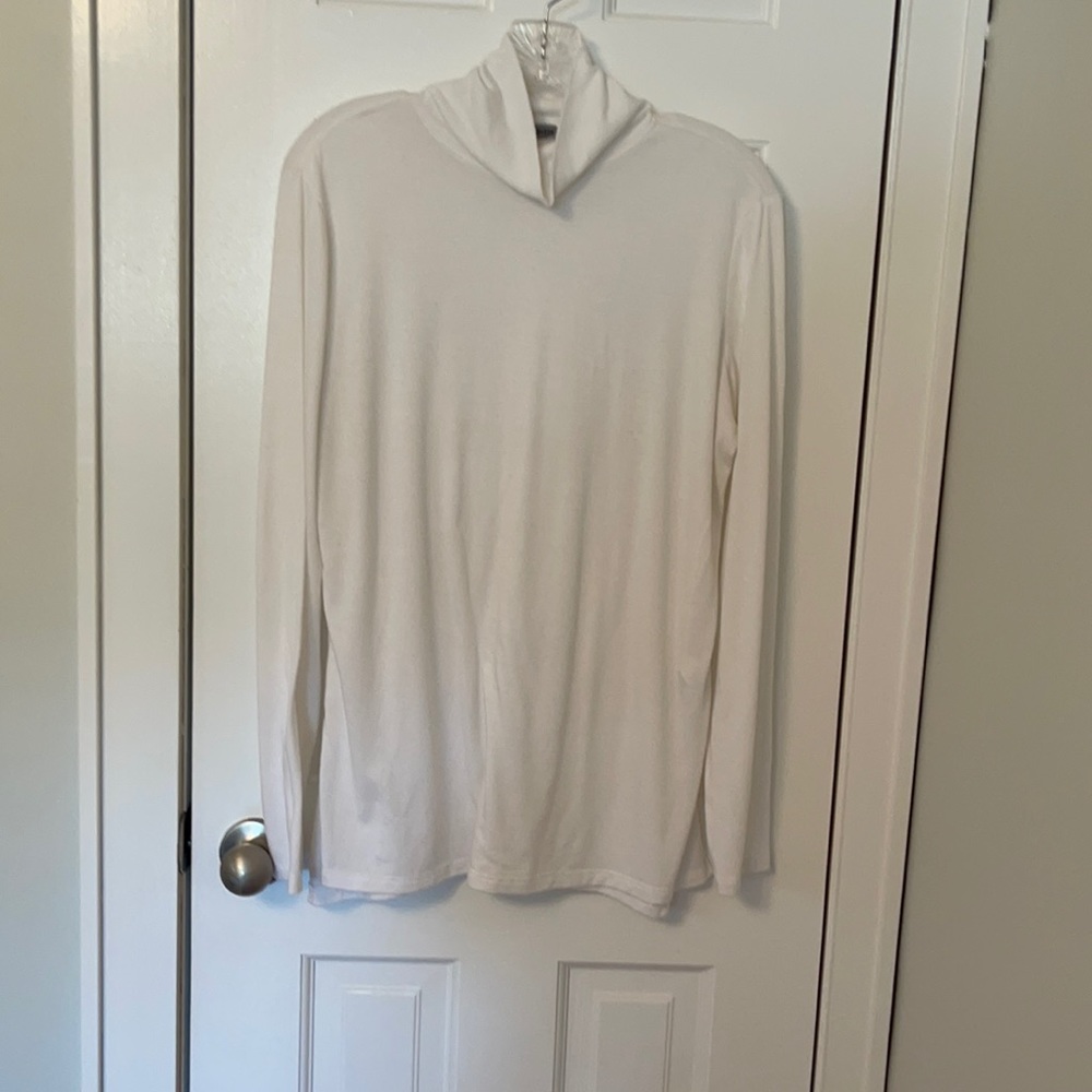 Athleta white turtleneck.